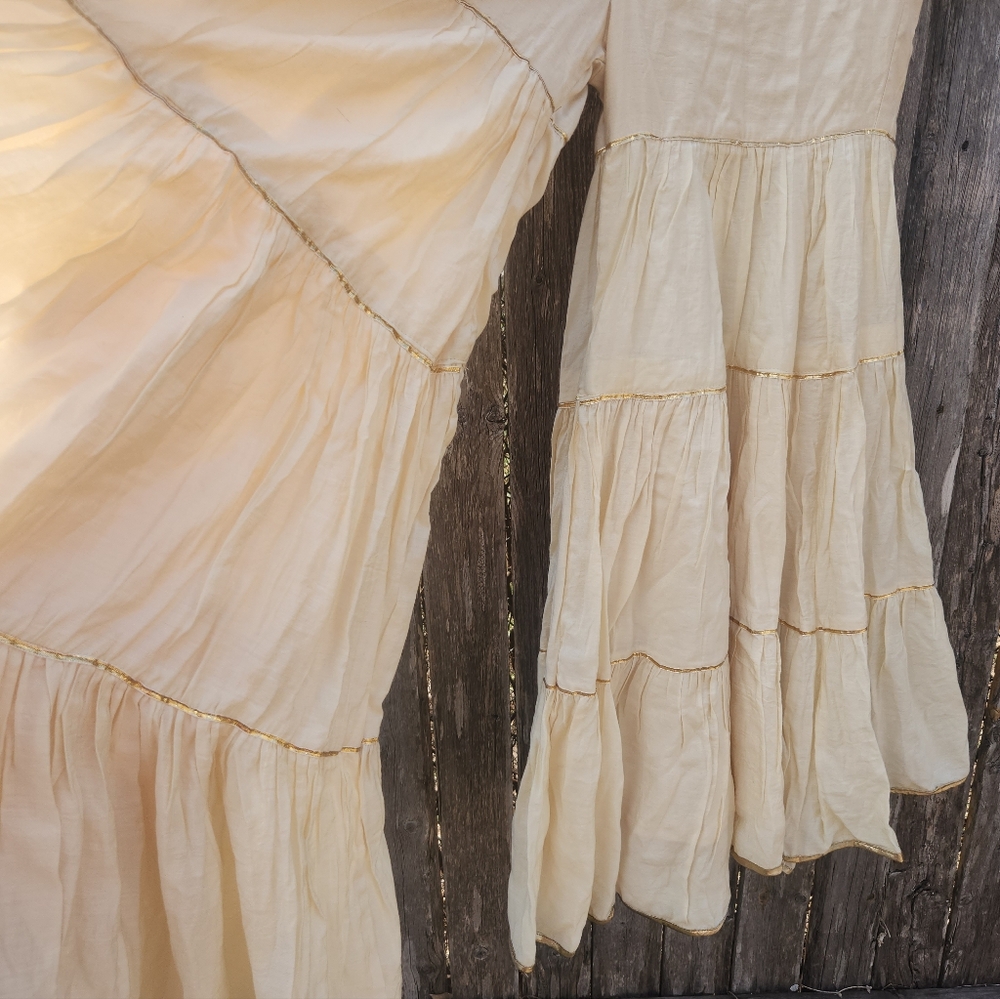 Gippo Bohemian Gauze Ruffled Pants